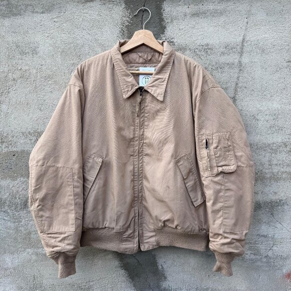 1980'S US Military Tanker Jacket, Made in USA, Medium-Short, Men's Size M, Vintage Aramid Khaki type Vintage Second Hand main image 0